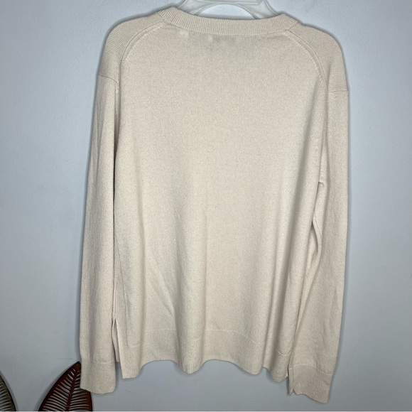 VINCE Crew Neck Pullover Sweater Wool Cashmere Cream A12 - Picture 6 of 8